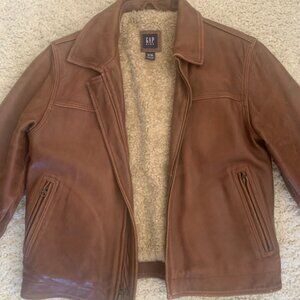 GAP Kids XL-XLL  (size 12-16 )  Brown Leather Jacket